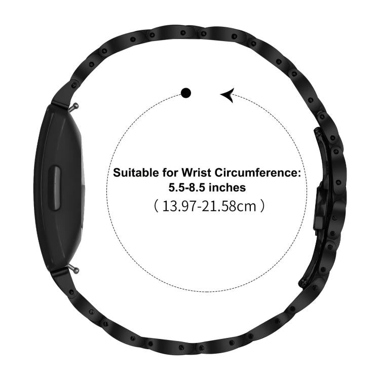 For Fitbit Inspire 3 Slim Butterfly Buckle Metal Stainless Steel Watch Band