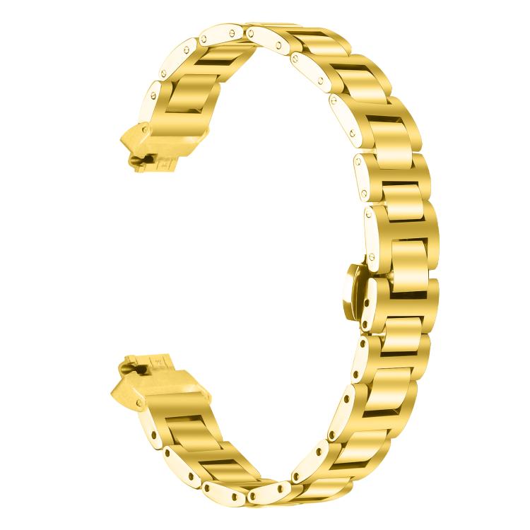 For Fitbit Inspire 3 Slim Butterfly Buckle Metal Stainless Steel Watch Band