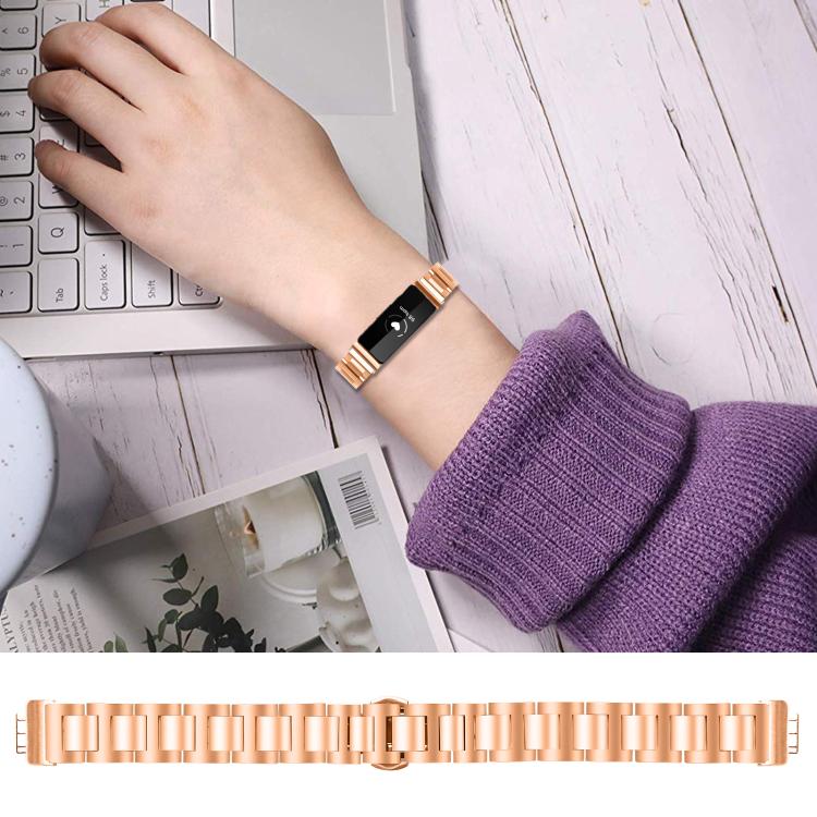 For Fitbit Inspire 3 Slim Butterfly Buckle Metal Stainless Steel Watch Band