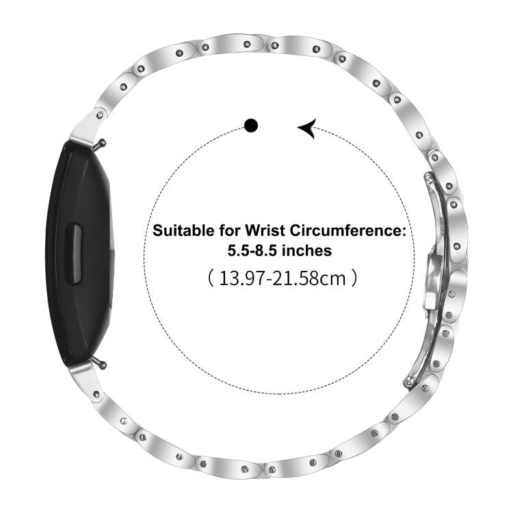 For Fitbit Inspire 3 Slim Butterfly Buckle Metal Stainless Steel Watch Band