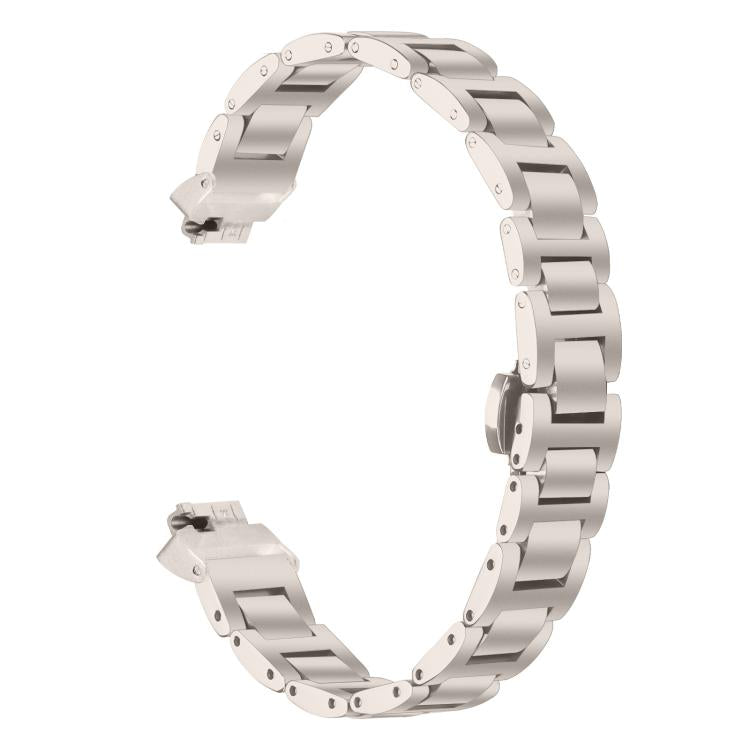 For Fitbit Ace 3 / Ace 2 / Inspire 2 Slim Butterfly Buckle Metal Stainless Steel Watch Band