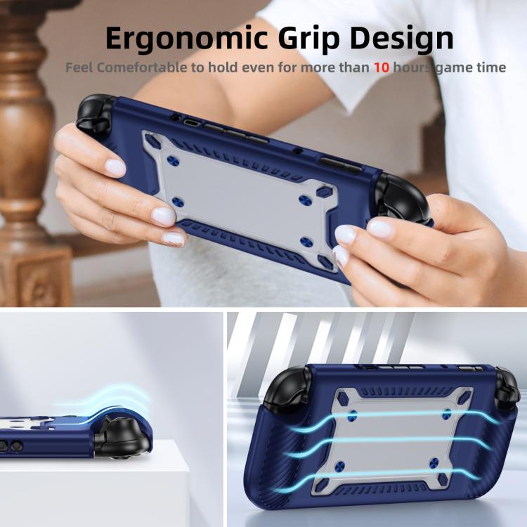 For Nintendo Switch 2 Anti-slip Textured TPU Hybrid PC Gaming Console Protective Case with Card Slot