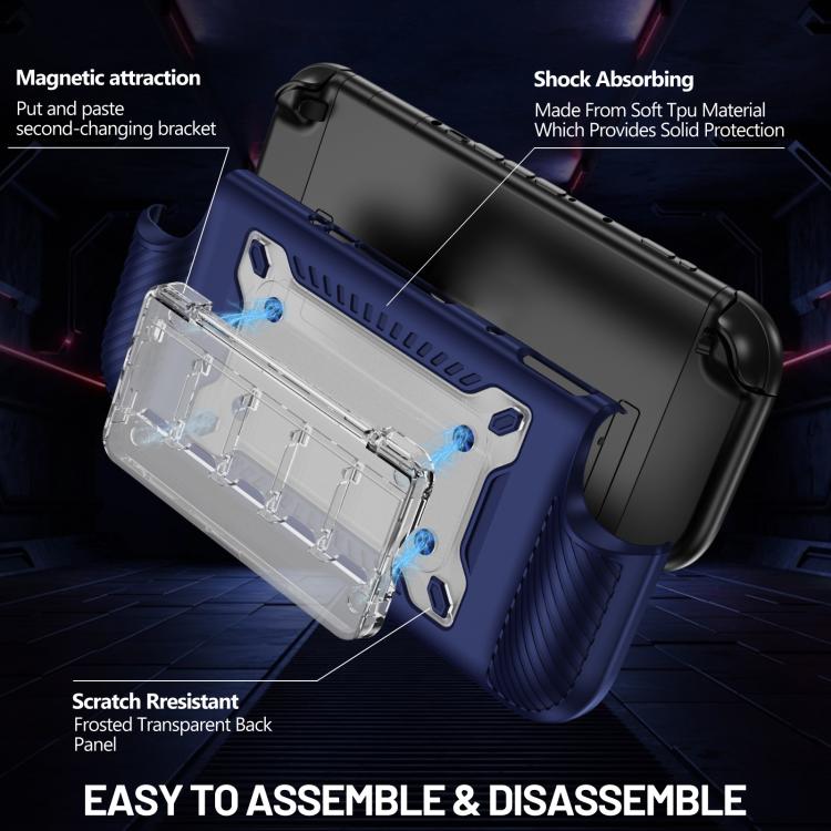 For Nintendo Switch 2 Anti-slip Textured TPU Hybrid PC Gaming Console Protective Case with Card Slot