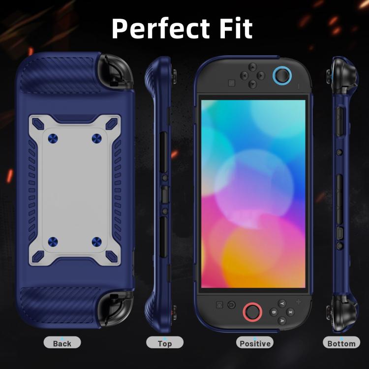 For Nintendo Switch 2 Anti-slip Textured TPU Hybrid PC Gaming Console Protective Case with Card Slot