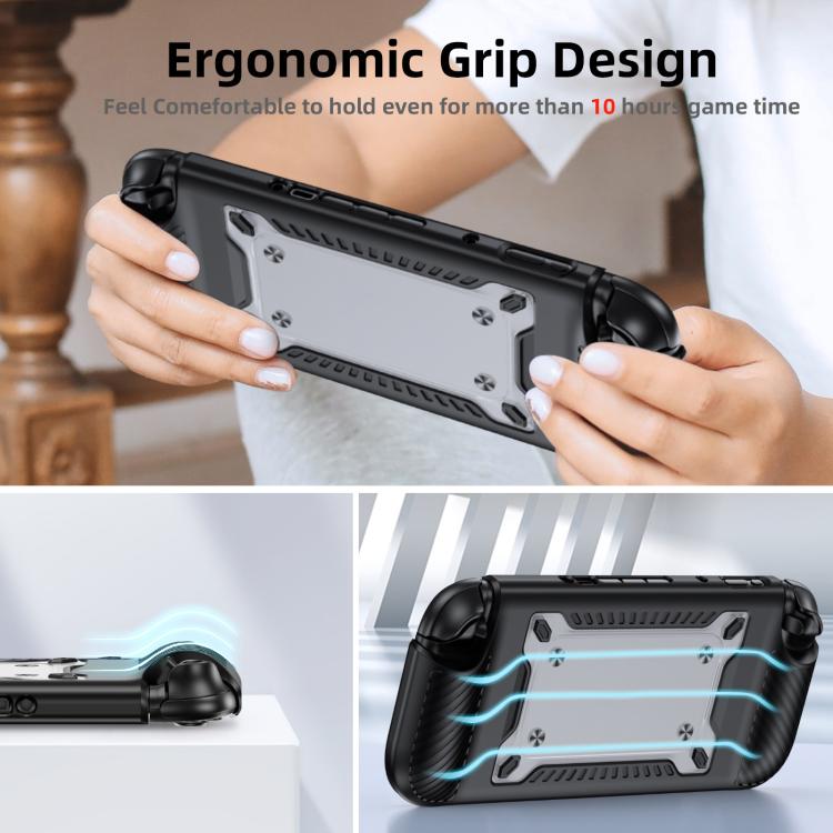 For Nintendo Switch 2 Anti-slip Textured TPU Hybrid PC Gaming Console Protective Case with Card Slot