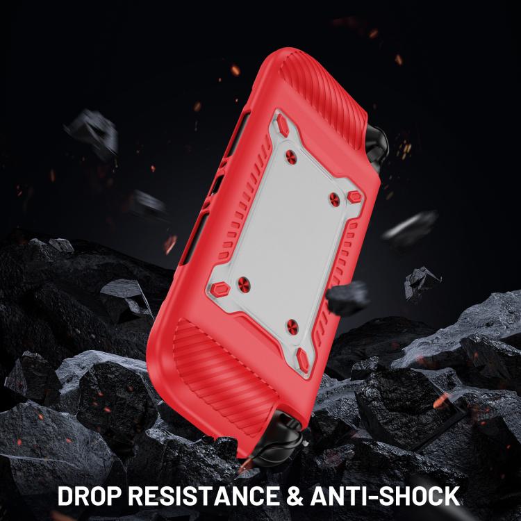 For Nintendo Switch 2 Anti-slip Textured TPU Hybrid PC Gaming Console Protective Case with Card Slot