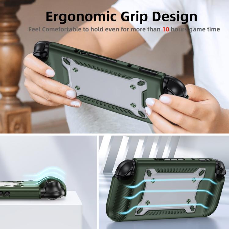 For Nintendo Switch 2 Anti-slip Textured TPU Hybrid PC Gaming Console Protective Case with Card Slot