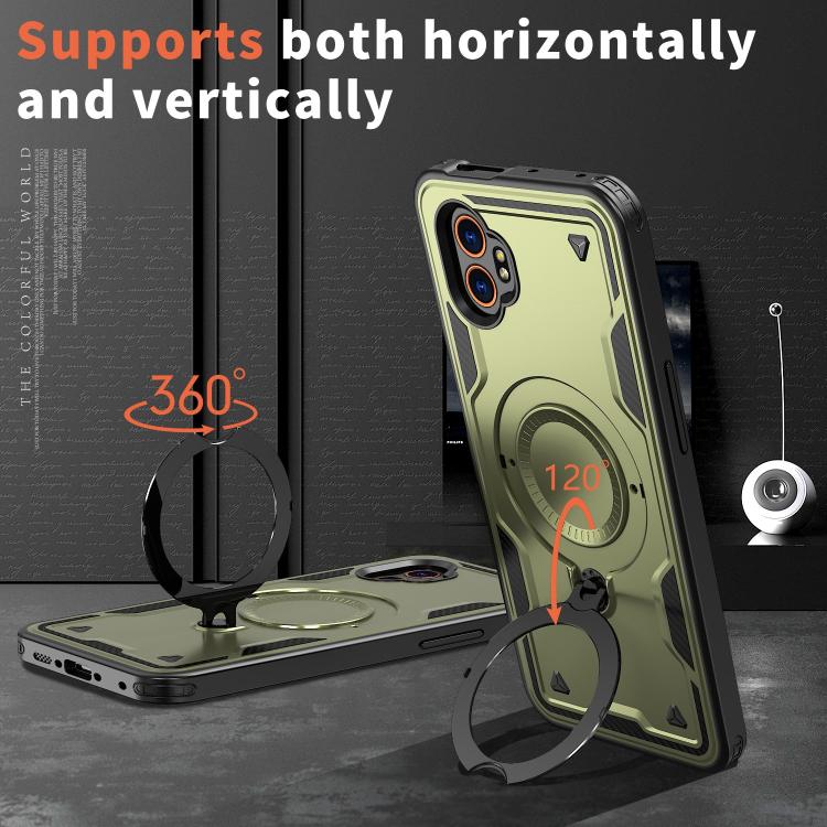 For Samsung Galaxy Xcover7 Pro PC Hybrid TPU Armor MagSafe Ring Holder Phone Case