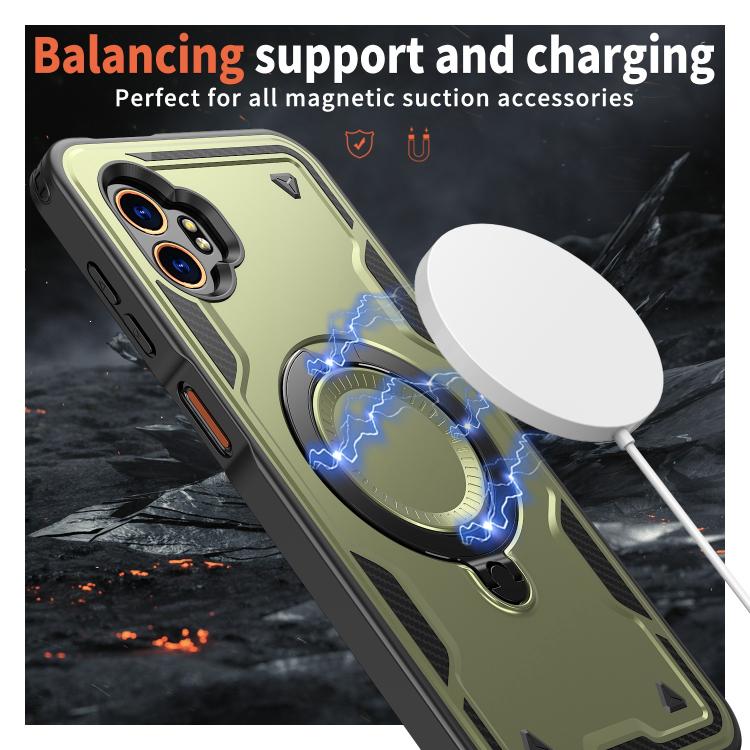 For Samsung Galaxy Xcover7 Pro PC Hybrid TPU Armor MagSafe Ring Holder Phone Case