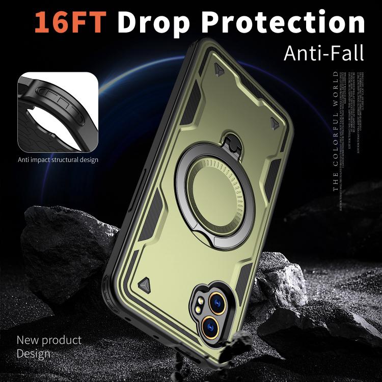 For Samsung Galaxy Xcover7 Pro PC Hybrid TPU Armor MagSafe Ring Holder Phone Case