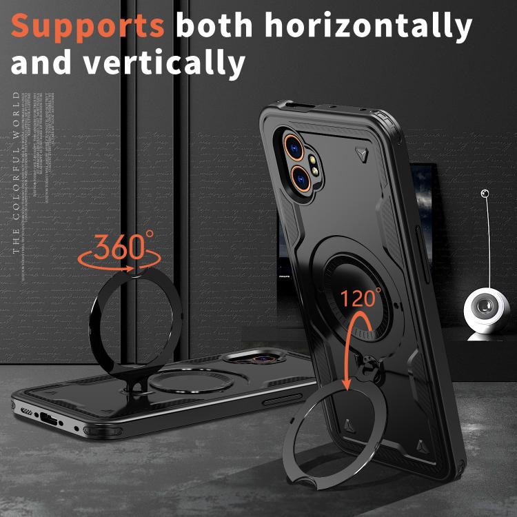 For Samsung Galaxy Xcover7 Pro PC Hybrid TPU Armor MagSafe Ring Holder Phone Case