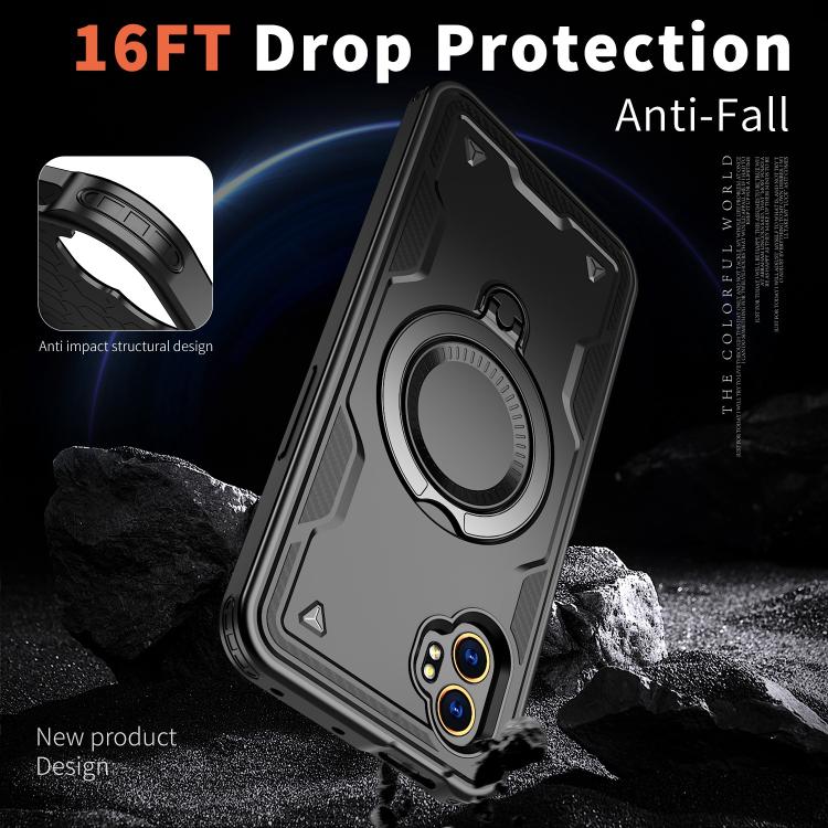For Samsung Galaxy Xcover7 Pro PC Hybrid TPU Armor MagSafe Ring Holder Phone Case