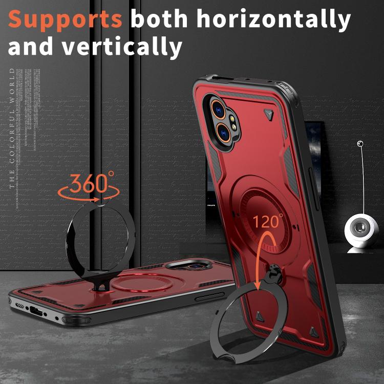 For Samsung Galaxy Xcover7 Pro PC Hybrid TPU Armor MagSafe Ring Holder Phone Case