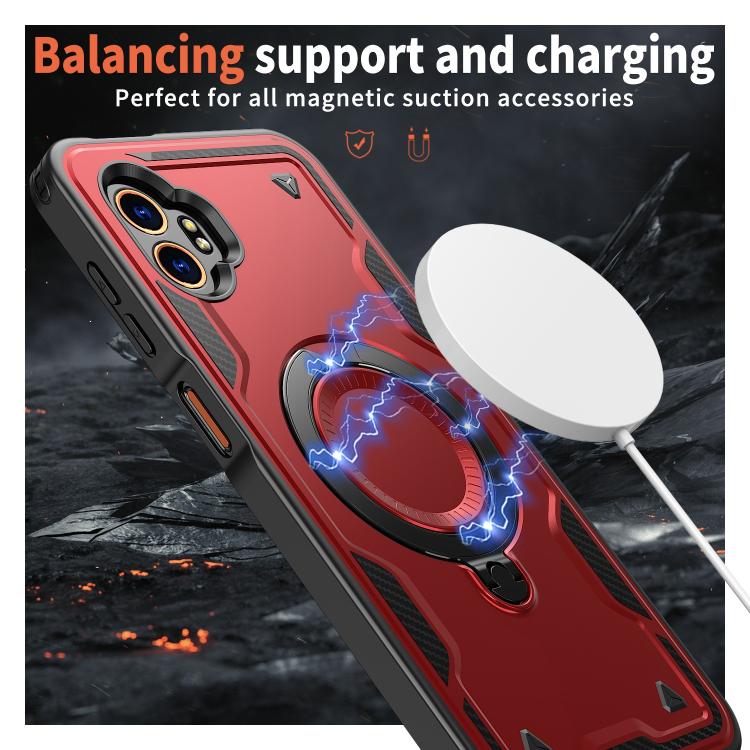 For Samsung Galaxy Xcover7 Pro PC Hybrid TPU Armor MagSafe Ring Holder Phone Case