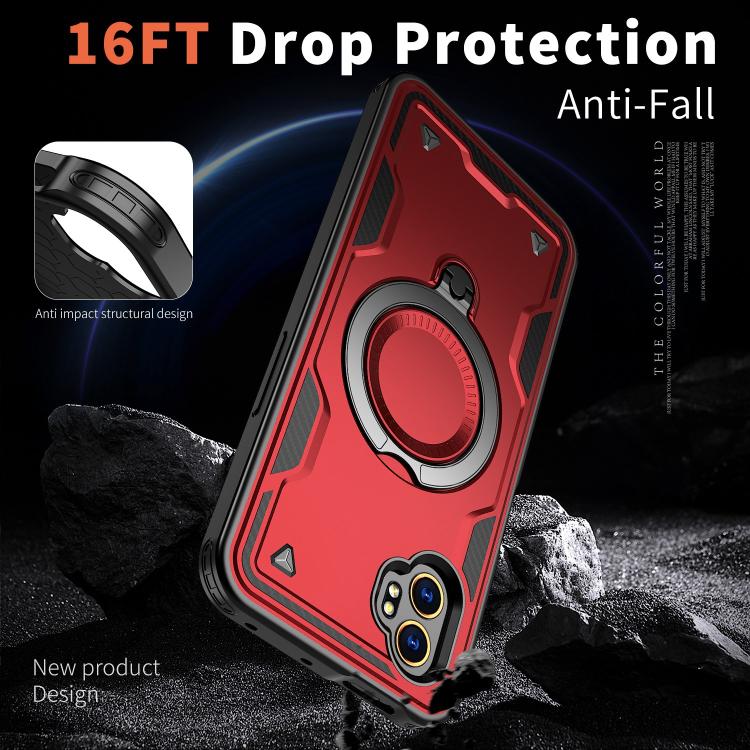 For Samsung Galaxy Xcover7 Pro PC Hybrid TPU Armor MagSafe Ring Holder Phone Case
