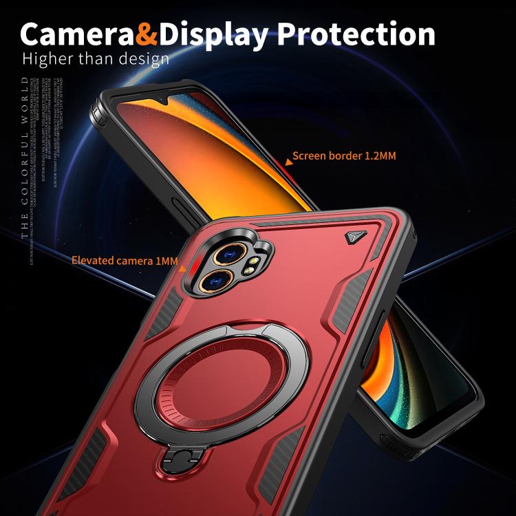 For Samsung Galaxy Xcover7 Pro PC Hybrid TPU Armor MagSafe Ring Holder Phone Case