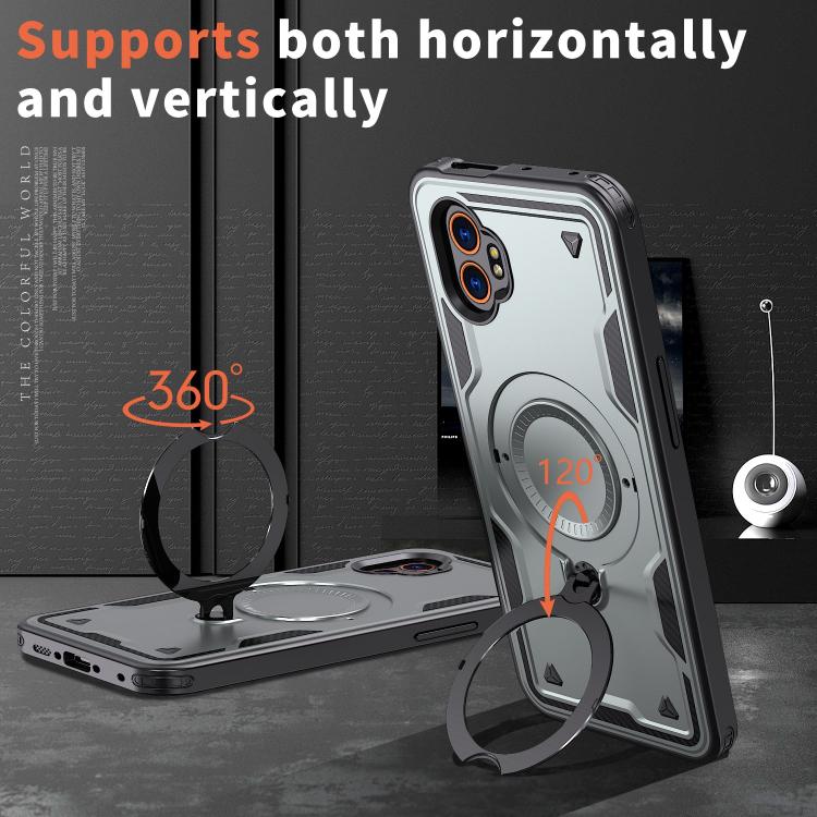 For Samsung Galaxy Xcover7 Pro PC Hybrid TPU Armor MagSafe Ring Holder Phone Case