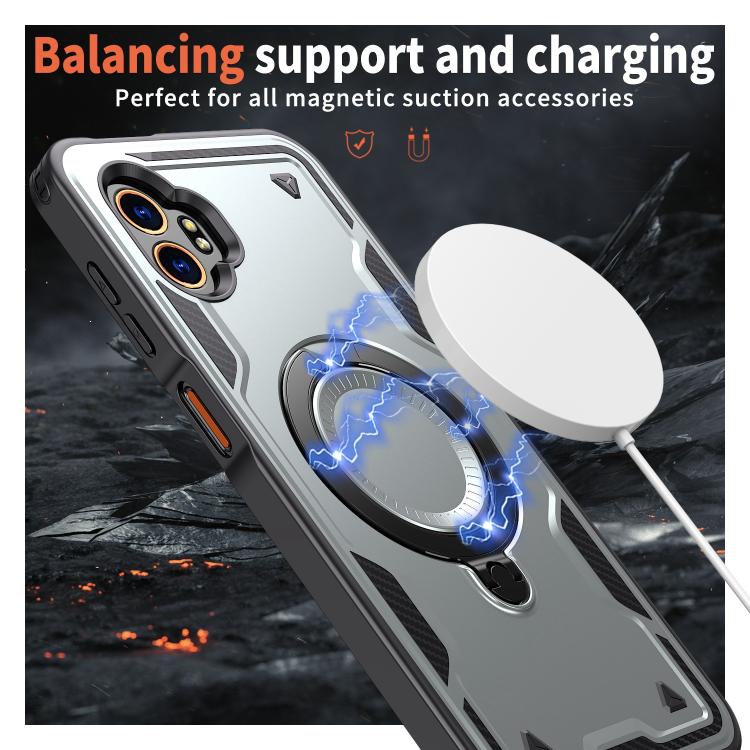 For Samsung Galaxy Xcover7 Pro PC Hybrid TPU Armor MagSafe Ring Holder Phone Case