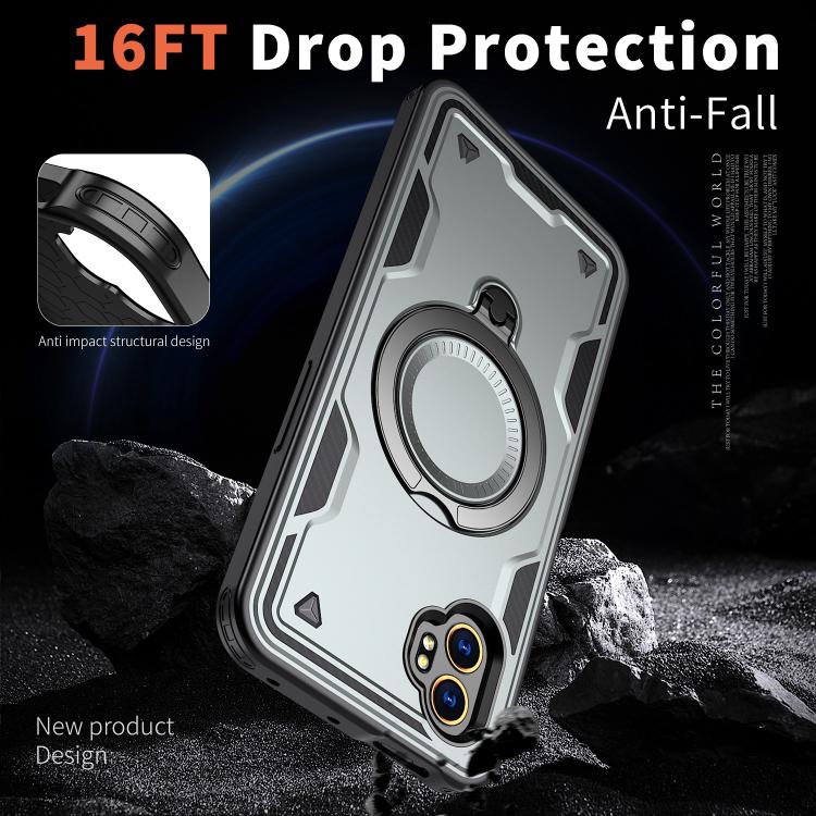 For Samsung Galaxy Xcover7 Pro PC Hybrid TPU Armor MagSafe Ring Holder Phone Case