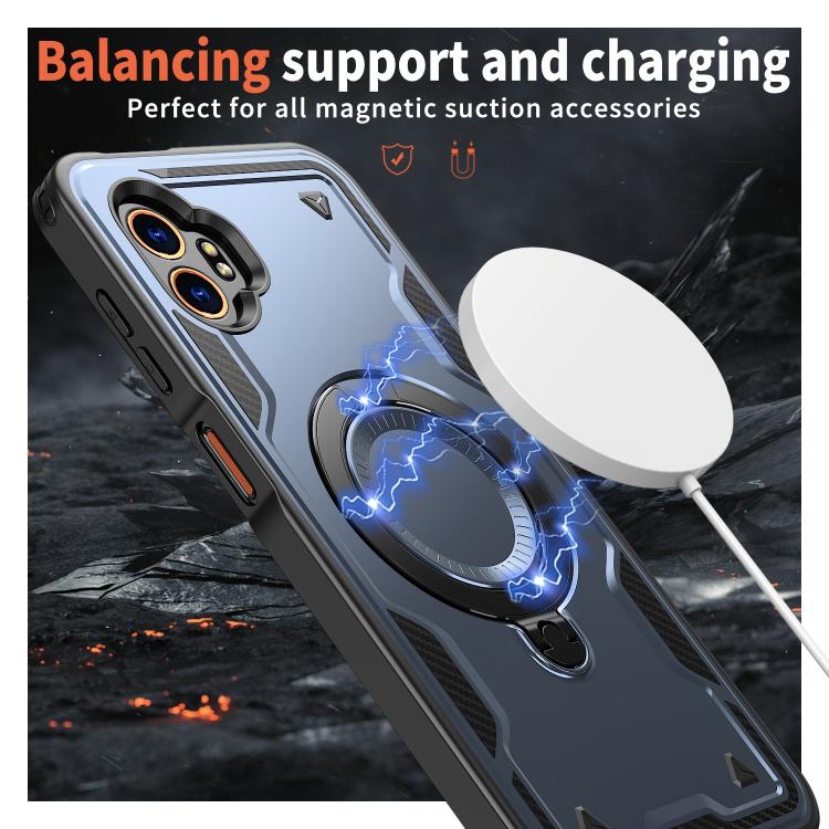 For Samsung Galaxy Xcover7 Pro PC Hybrid TPU Armor MagSafe Ring Holder Phone Case