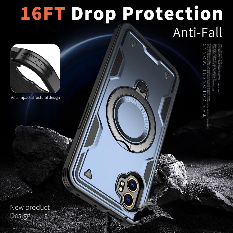 For Samsung Galaxy Xcover7 Pro PC Hybrid TPU Armor MagSafe Ring Holder Phone Case