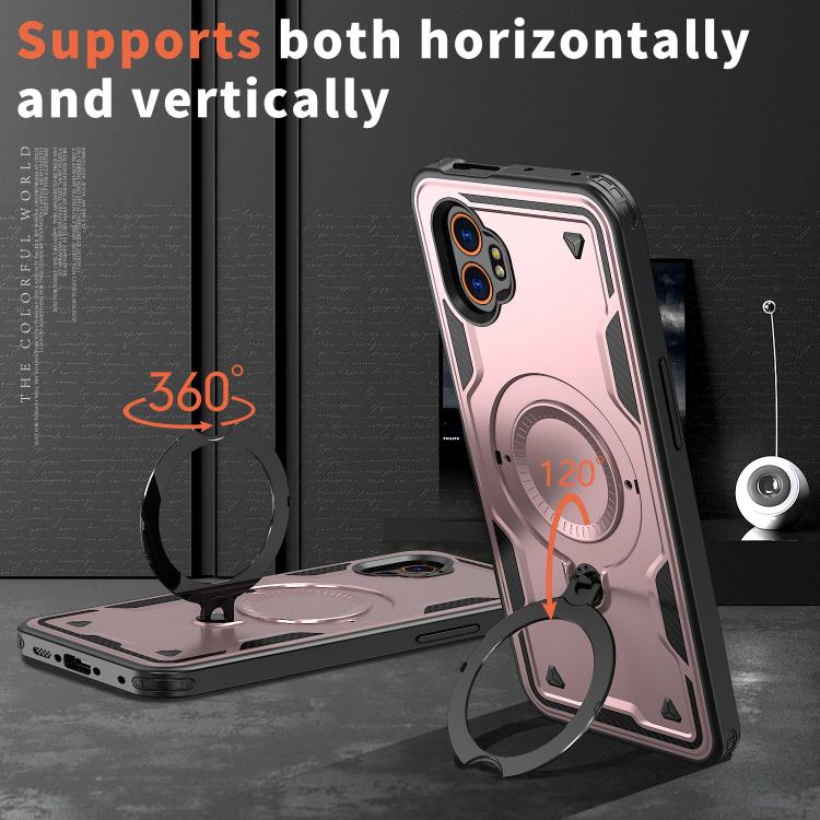 For Samsung Galaxy Xcover7 Pro PC Hybrid TPU Armor MagSafe Ring Holder Phone Case