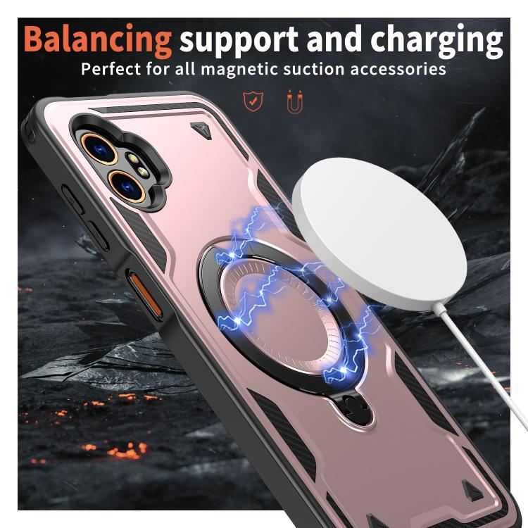 For Samsung Galaxy Xcover7 Pro PC Hybrid TPU Armor MagSafe Ring Holder Phone Case