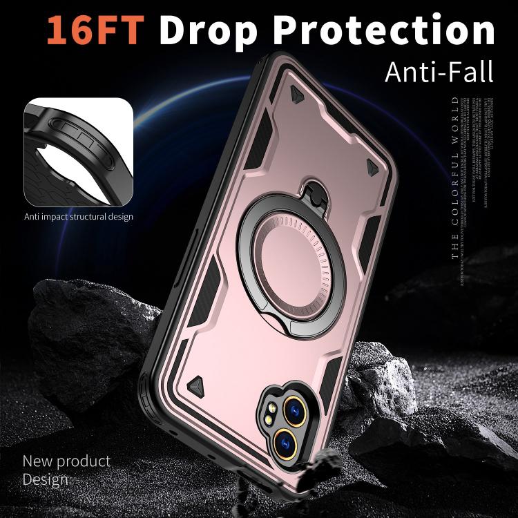 For Samsung Galaxy Xcover7 Pro PC Hybrid TPU Armor MagSafe Ring Holder Phone Case
