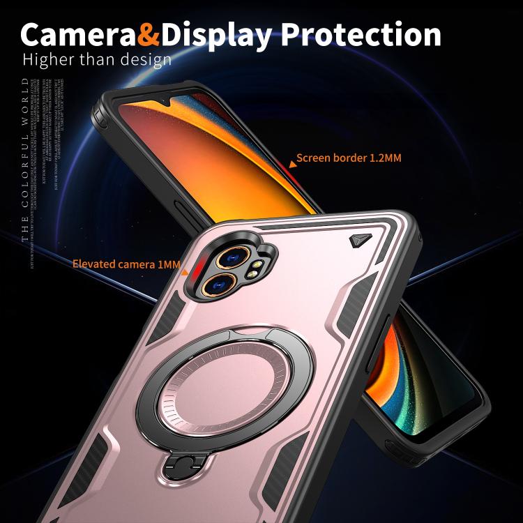 For Samsung Galaxy Xcover7 Pro PC Hybrid TPU Armor MagSafe Ring Holder Phone Case