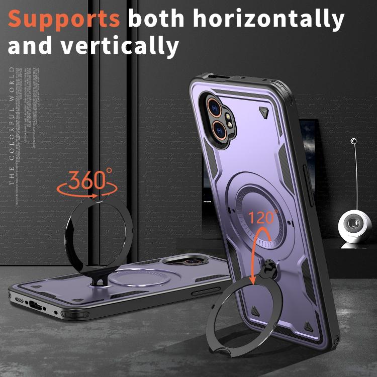 For Samsung Galaxy Xcover7 Pro PC Hybrid TPU Armor MagSafe Ring Holder Phone Case