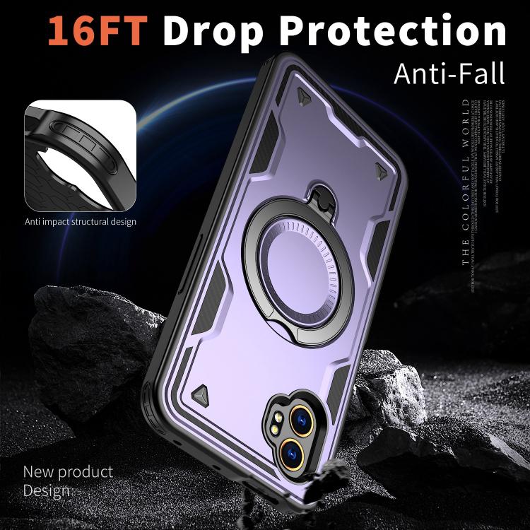 For Samsung Galaxy Xcover7 Pro PC Hybrid TPU Armor MagSafe Ring Holder Phone Case