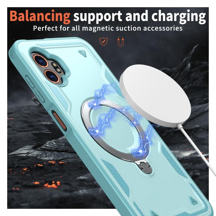 For Samsung Galaxy Xcover7 Pro PC Hybrid TPU Armor MagSafe Ring Holder Phone Case