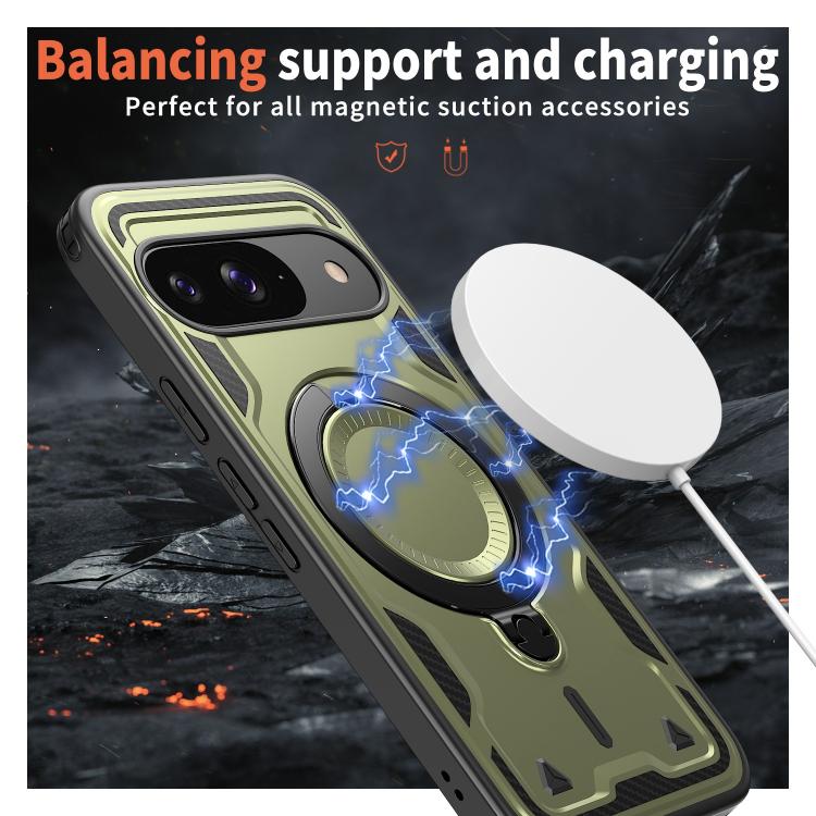 For Google Pixel 10 / 10 Pro PC Hybrid TPU Armor MagSafe Ring Holder Phone Case