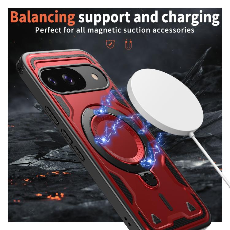 For Google Pixel 10 / 10 Pro PC Hybrid TPU Armor MagSafe Ring Holder Phone Case