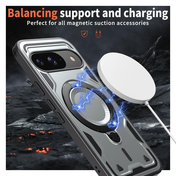 For Google Pixel 10 / 10 Pro PC Hybrid TPU Armor MagSafe Ring Holder Phone Case