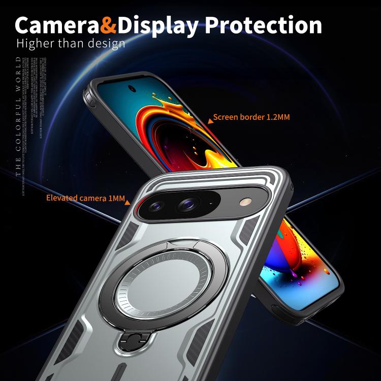 For Google Pixel 10 / 10 Pro PC Hybrid TPU Armor MagSafe Ring Holder Phone Case
