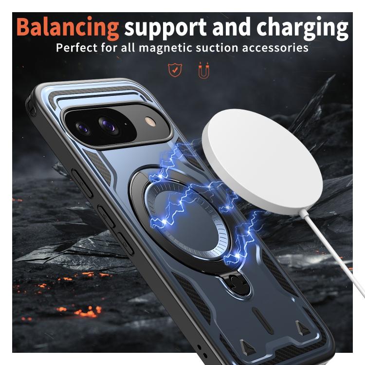 For Google Pixel 10 / 10 Pro PC Hybrid TPU Armor MagSafe Ring Holder Phone Case