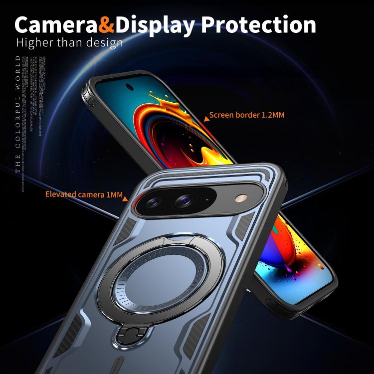 For Google Pixel 10 / 10 Pro PC Hybrid TPU Armor MagSafe Ring Holder Phone Case