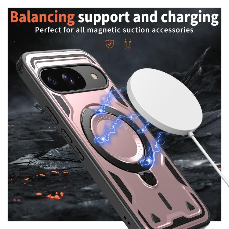 For Google Pixel 10 / 10 Pro PC Hybrid TPU Armor MagSafe Ring Holder Phone Case