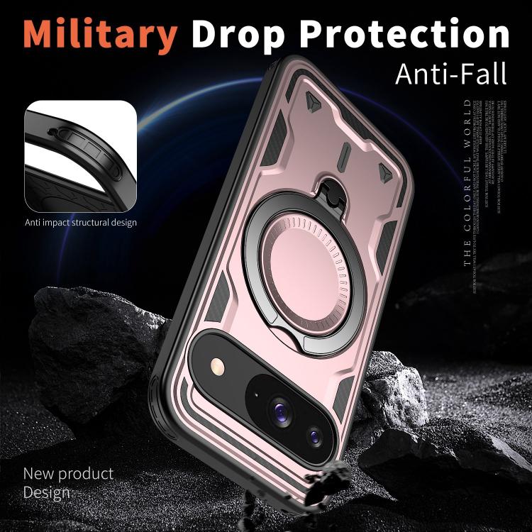 For Google Pixel 10 / 10 Pro PC Hybrid TPU Armor MagSafe Ring Holder Phone Case