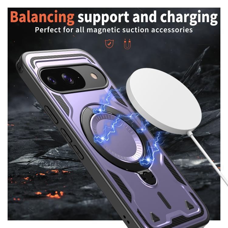 For Google Pixel 10 / 10 Pro PC Hybrid TPU Armor MagSafe Ring Holder Phone Case