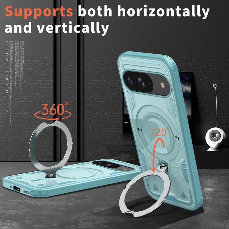 For Google Pixel 10 / 10 Pro PC Hybrid TPU Armor MagSafe Ring Holder Phone Case