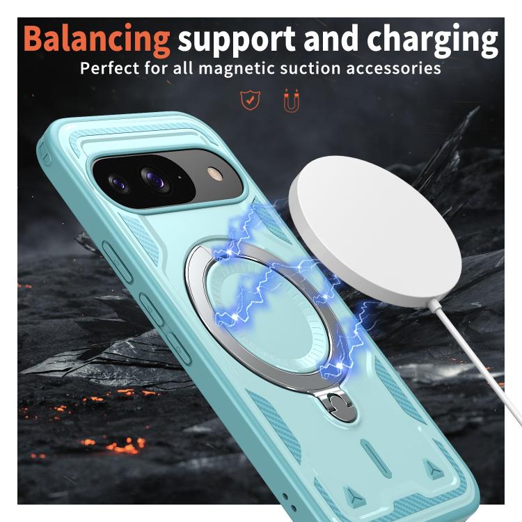 For Google Pixel 10 / 10 Pro PC Hybrid TPU Armor MagSafe Ring Holder Phone Case