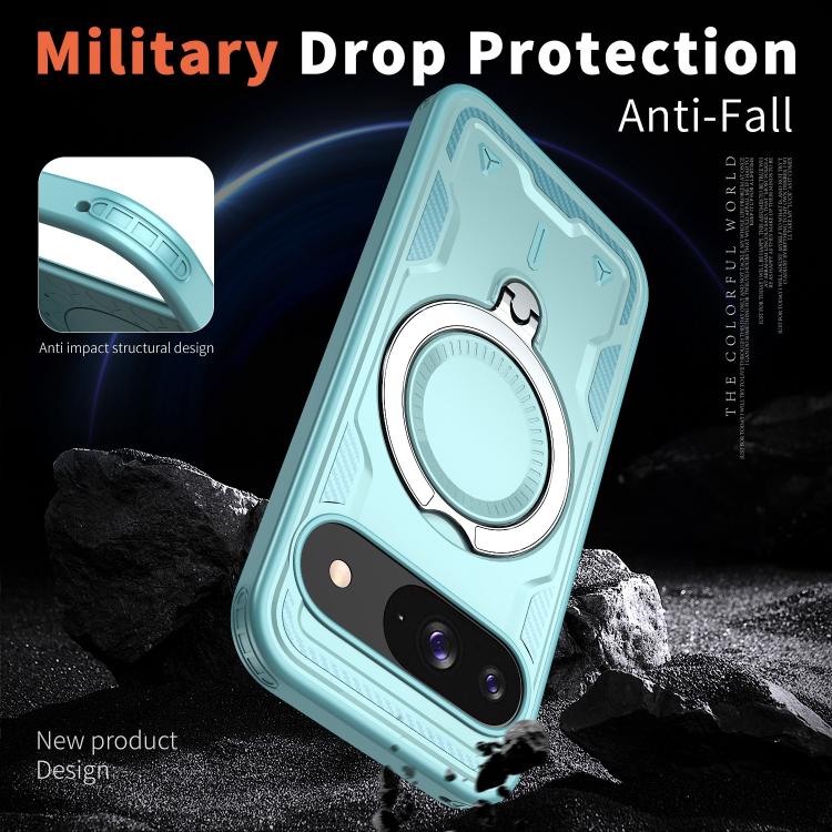 For Google Pixel 10 / 10 Pro PC Hybrid TPU Armor MagSafe Ring Holder Phone Case