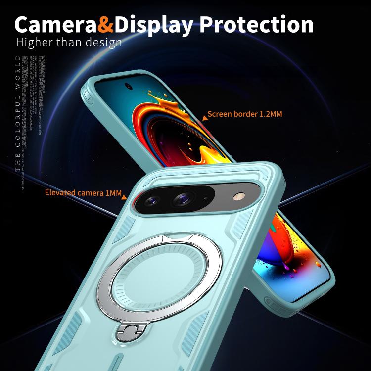 For Google Pixel 10 / 10 Pro PC Hybrid TPU Armor MagSafe Ring Holder Phone Case