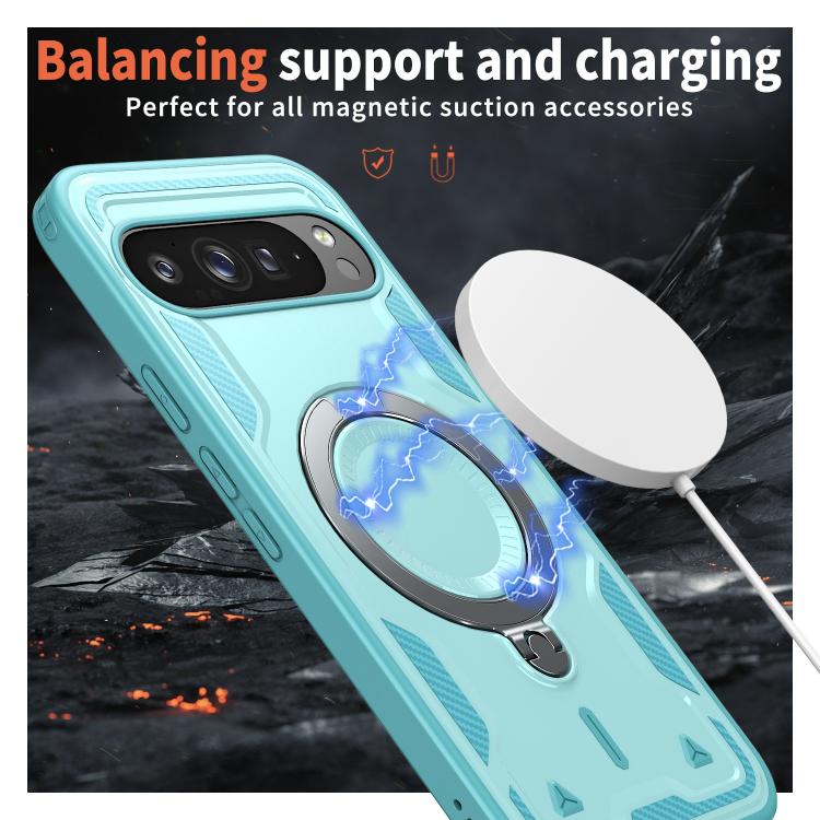For Google Pixel 10 Pro XL PC Hybrid TPU Armor MagSafe Ring Holder Phone Case