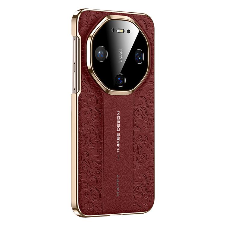 For Huawei Mate 80 Pro / 80 Cloud Dragon Pattern Plain Leather PC Phone Case