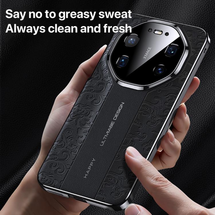 For Huawei Mate 80 Pro / 80 Cloud Dragon Pattern Plain Leather PC Phone Case