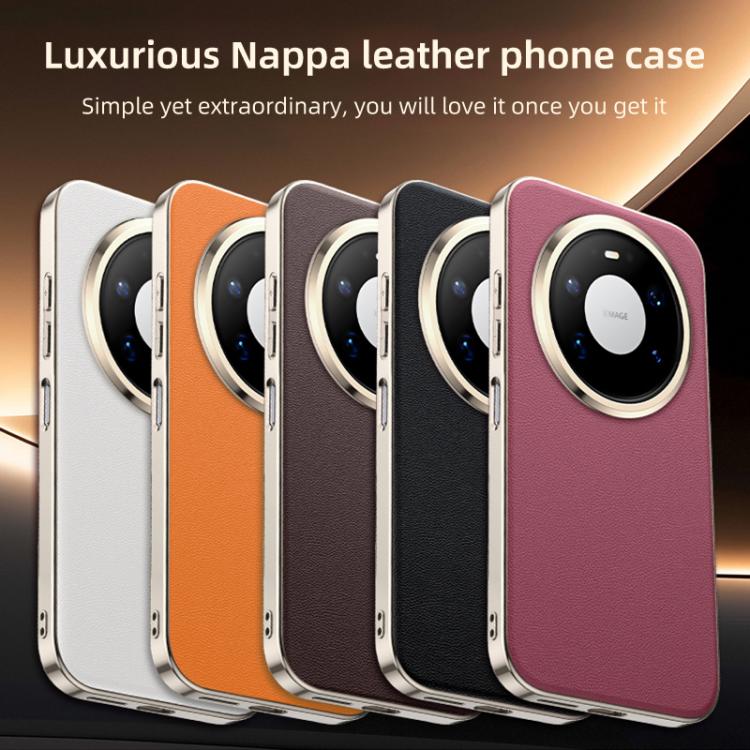 For Huawei Mate 80 Pro / 80 Premium Vegan Leather Skin Feel Cooling Phone Case