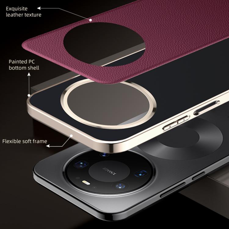 For Huawei Mate 80 Pro / 80 Premium Vegan Leather Skin Feel Cooling Phone Case